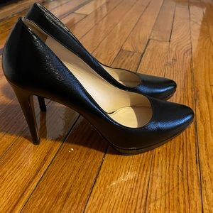 Prada Signature Logo Patent Leather Pumps